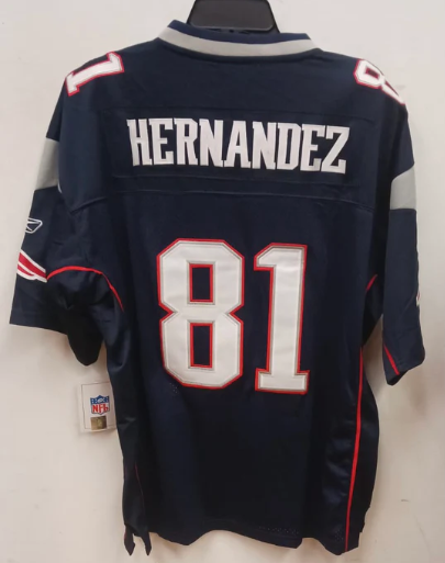 Aaron Hernandez New England Patriots Jersey blue