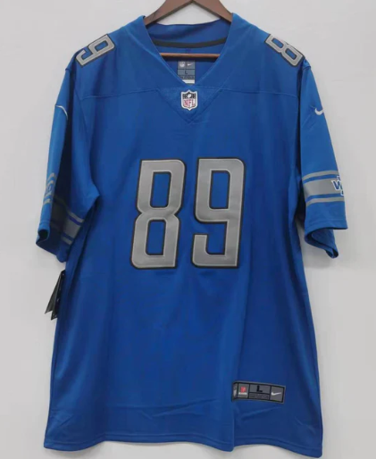 Dan Campbell Detroit Lions Jersey Blue