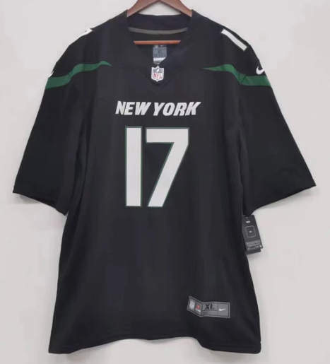 Garrett Wilson New York Jets NFL Nike Jersey black