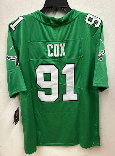 Fletcher Cox Philadelphia Eagles Jersey 2023 Kelly green