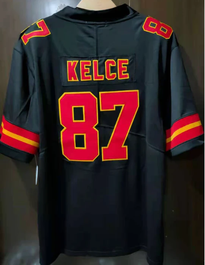Travis Kelce Kansas City Chiefs Jersey black Classic Authentics