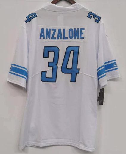 Alex Anzalone Detroit Lions Jersey white Nike