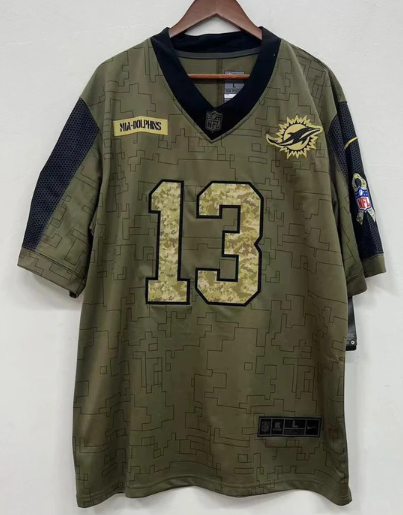 Dan Marino Miami Dolphins military salute to service Jersey