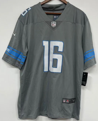 Jared Goff Detroit Lions Jersey gray NIKE