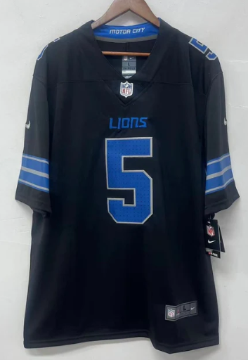 David Montgomery Detroit Lions Official NFL Jersey Nike Black