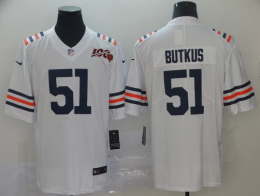 Dick Butkus Chicago Bears Jersey white Nike