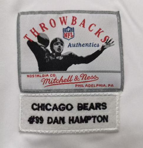 Dan Hampton Chicago Bears Jersey white