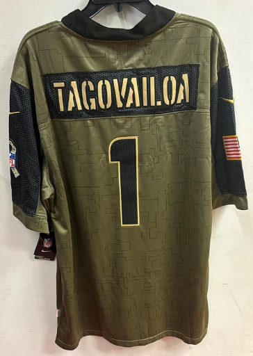 Tua Tagovailoa Miami Dolphins military salute to service Jersey