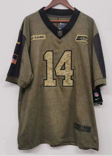 DK Metcalf Seattle Seahawks military salute to service Nike Jersey