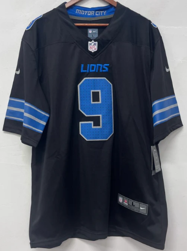 Jameson Williams Detroit Lions Official 2024 Nike Jersey black