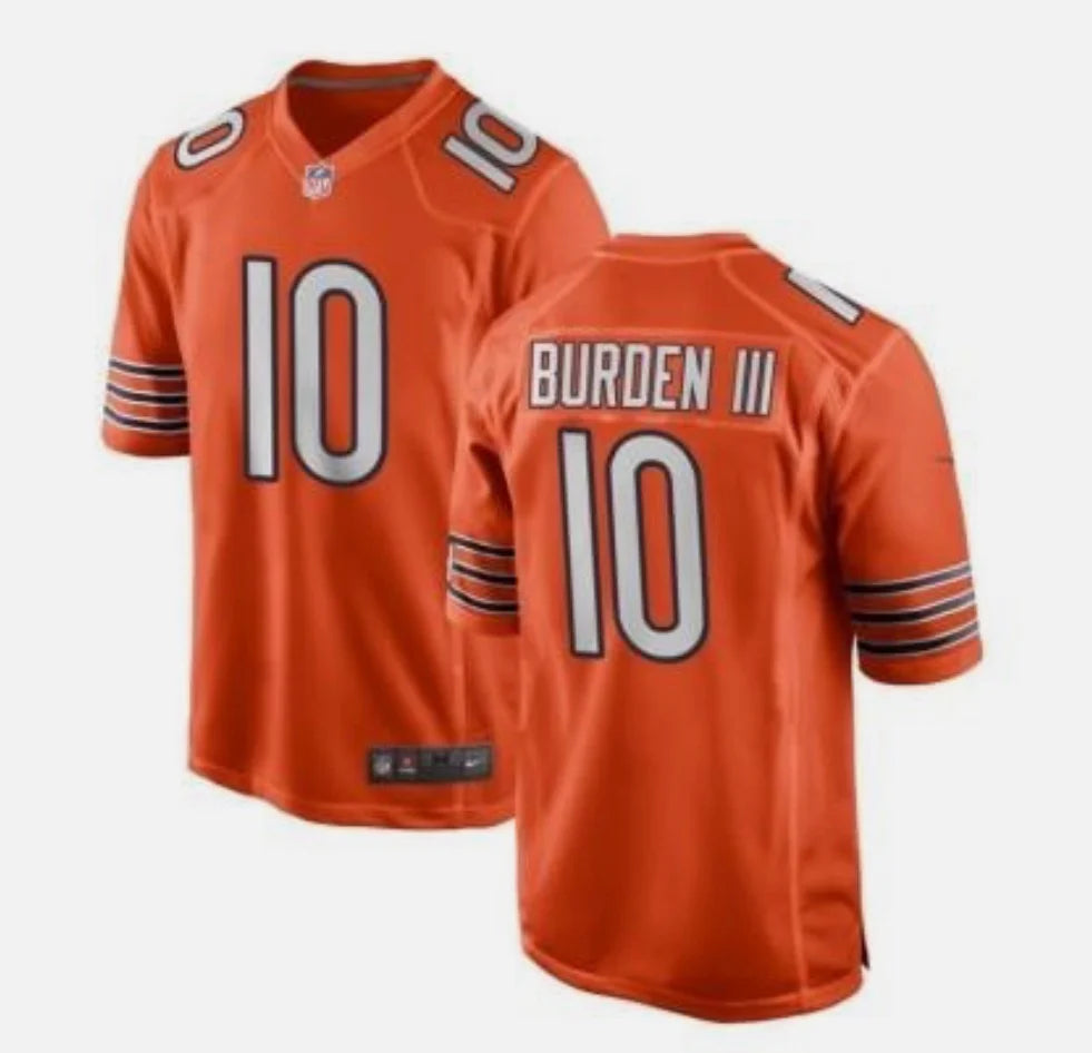 Luther Burden III Chicago Bears official Nike NFL Jersey Orange