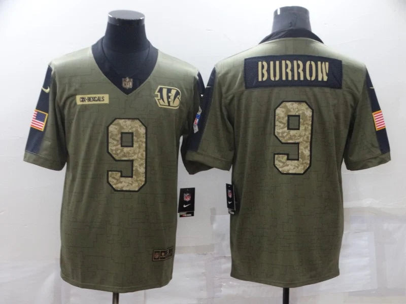 Joe Burrow Cincinnati Bengals military salute to service Jersey