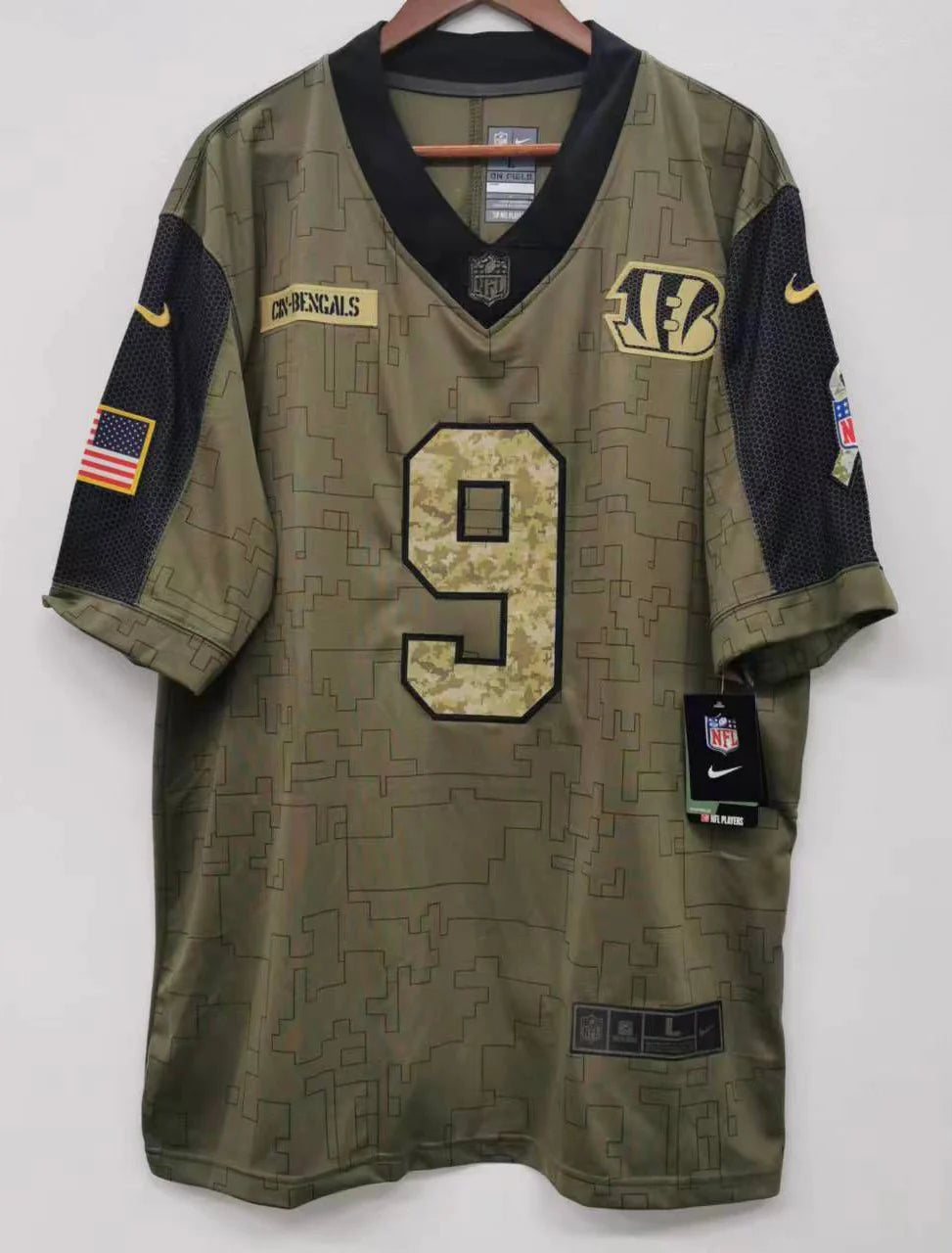 Joe Burrow Cincinnati Bengals military salute to service Jersey