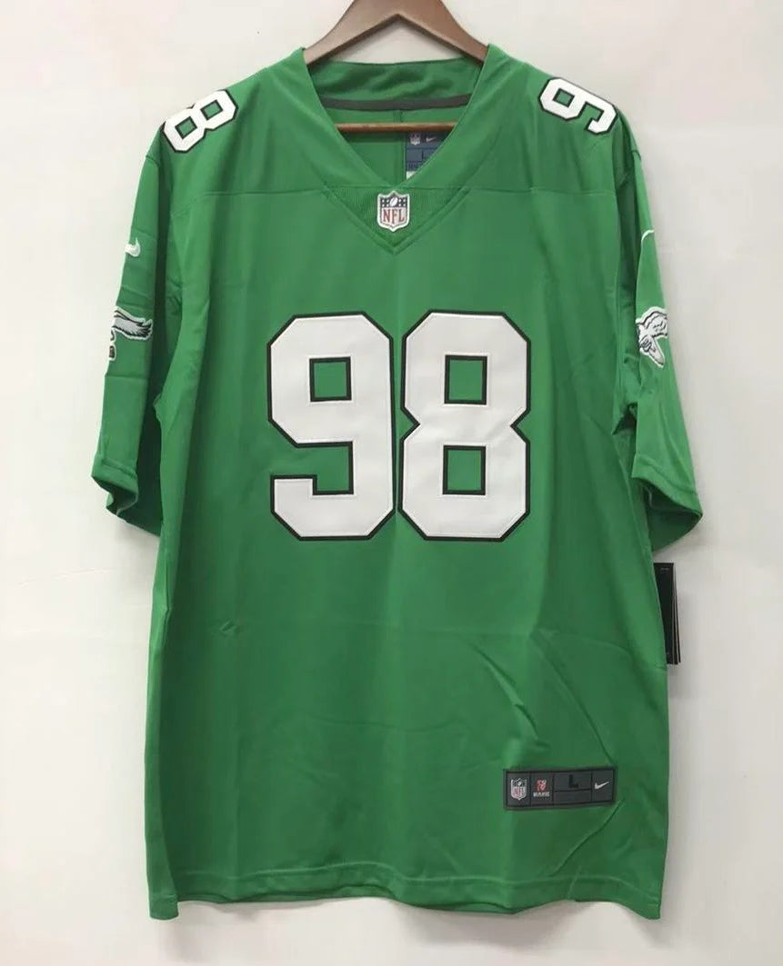 Jalen Carter Philadelphia Eagles Jersey Kelly Green