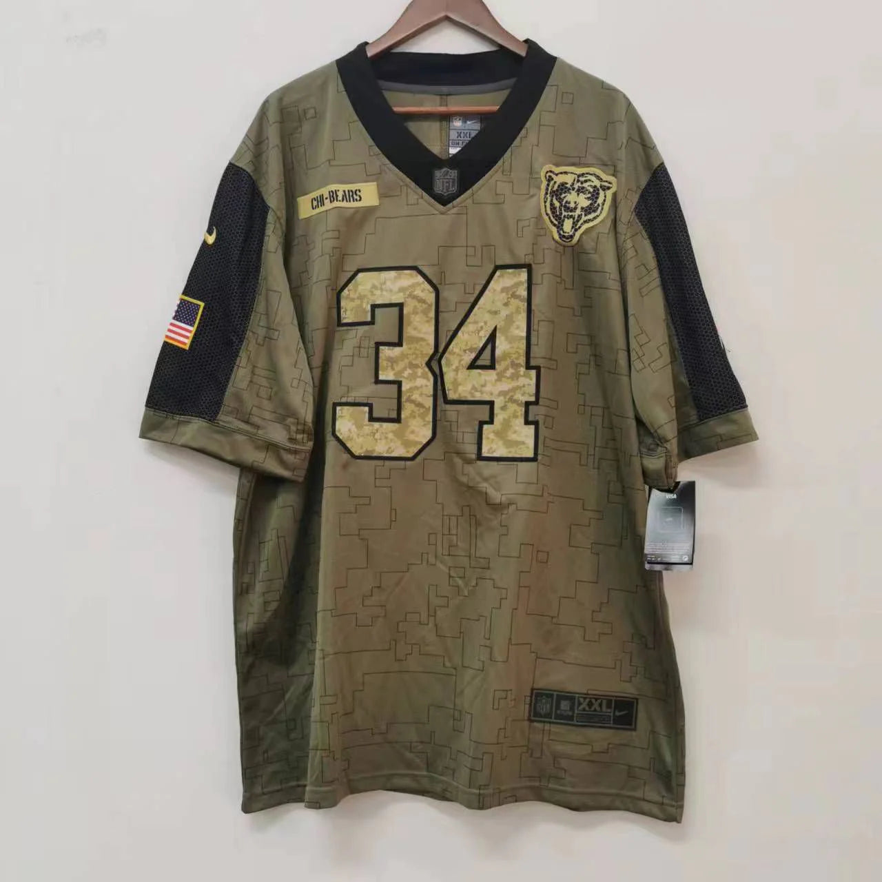 Walter Payton Chicago Bears military salute to service Jersey