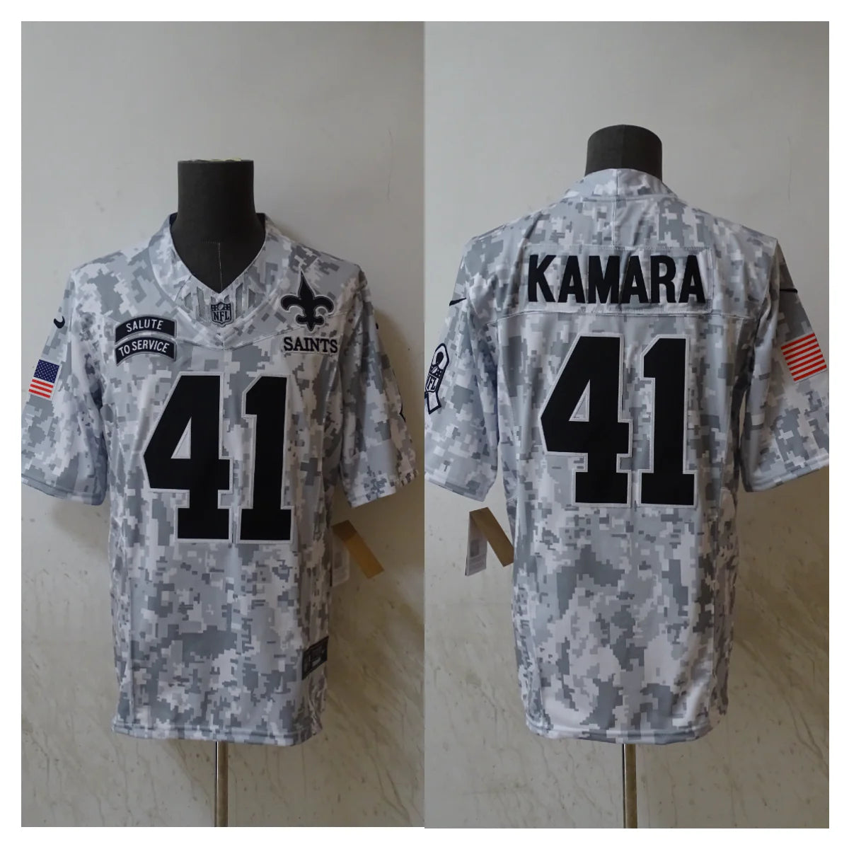 Alvin Kamara New Orleans Saints 2024 Official NFL Nike Salute to Service Jersey