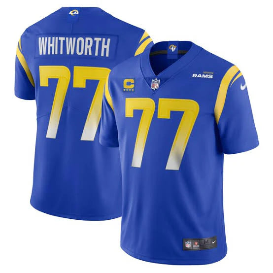 Andrew Whitworth Los Angeles Rams Official NFL NIKE Jersey blue