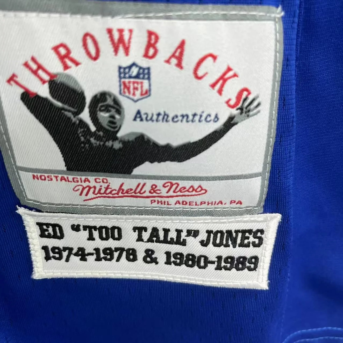 Ed Too Tall Jones Dallas Cowboys Official NFL Jersey blue Mitchell & Ness