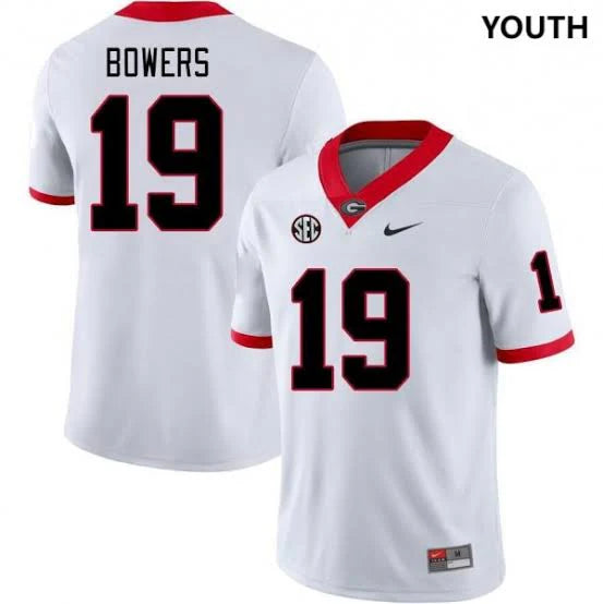 Brock Bowers YOUTH KIDS Georgia Bulldogs Official NCAA Nike Jersey white