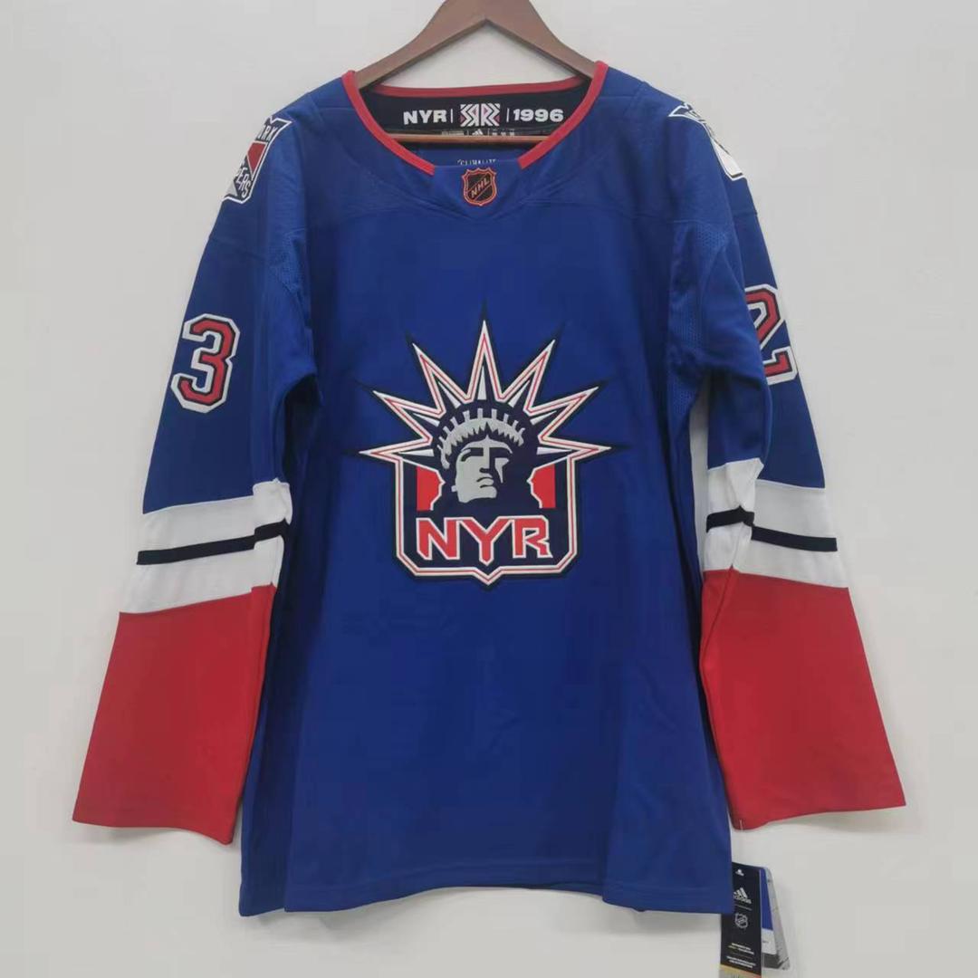 Adam Fox New York Rangers Jersey Statue of Liberty