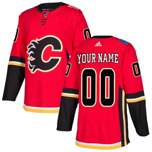 Calgary Flames Any name and Number Official NHL Adidas Customized Jersey