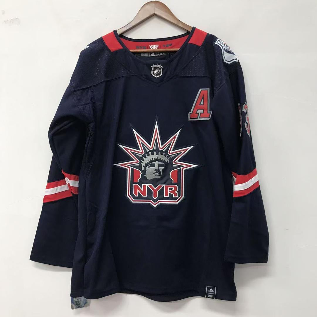 Mika Zibanejad New York Rangers Jersey Statue of Liberty