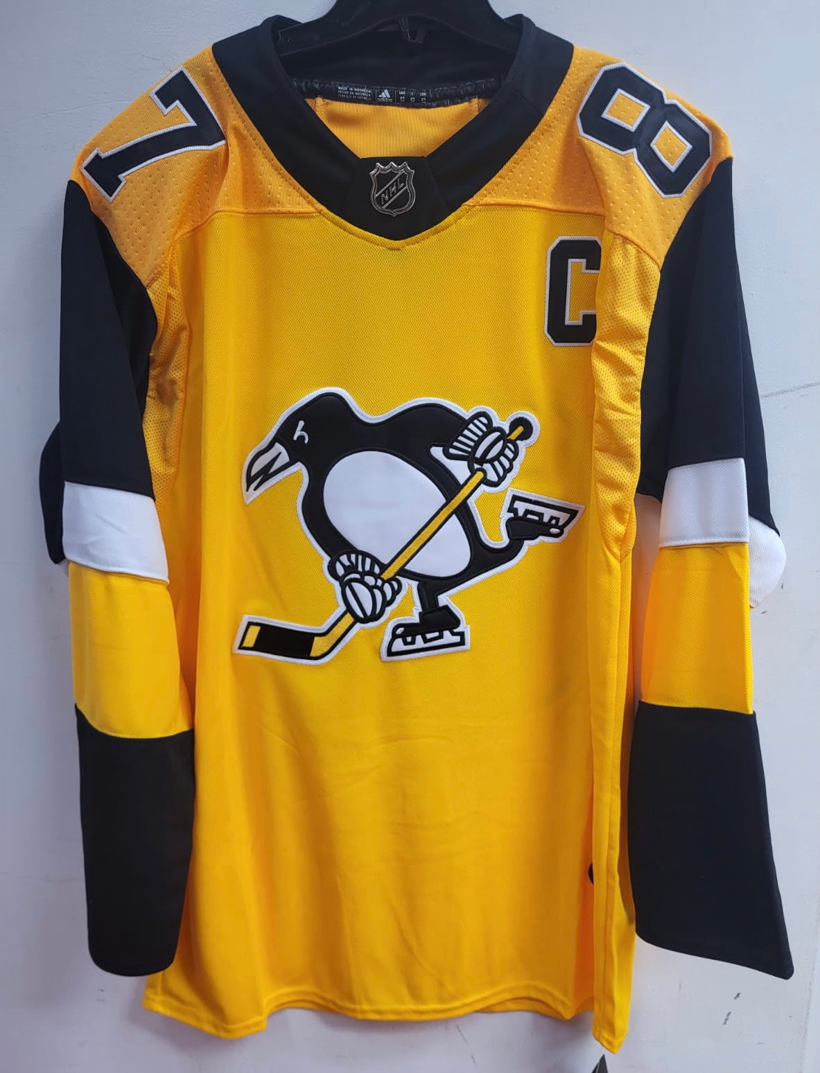 Sidney Crosby Pittsburgh Penguins Official NHL Adidas Jersey yellow