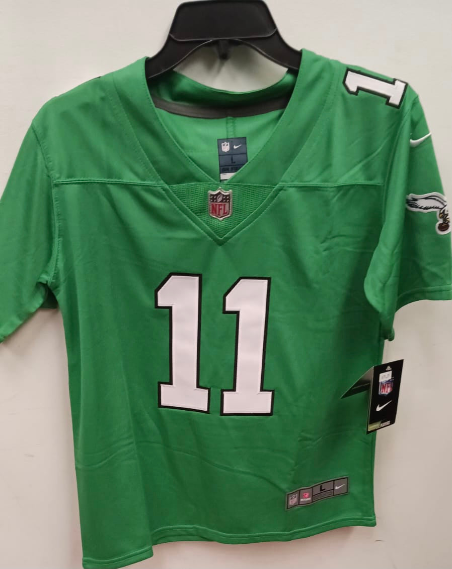 A.J. Brown YOUTH KIDS Philadelphia Eagles Official NFL Nike Jersey Kelly green