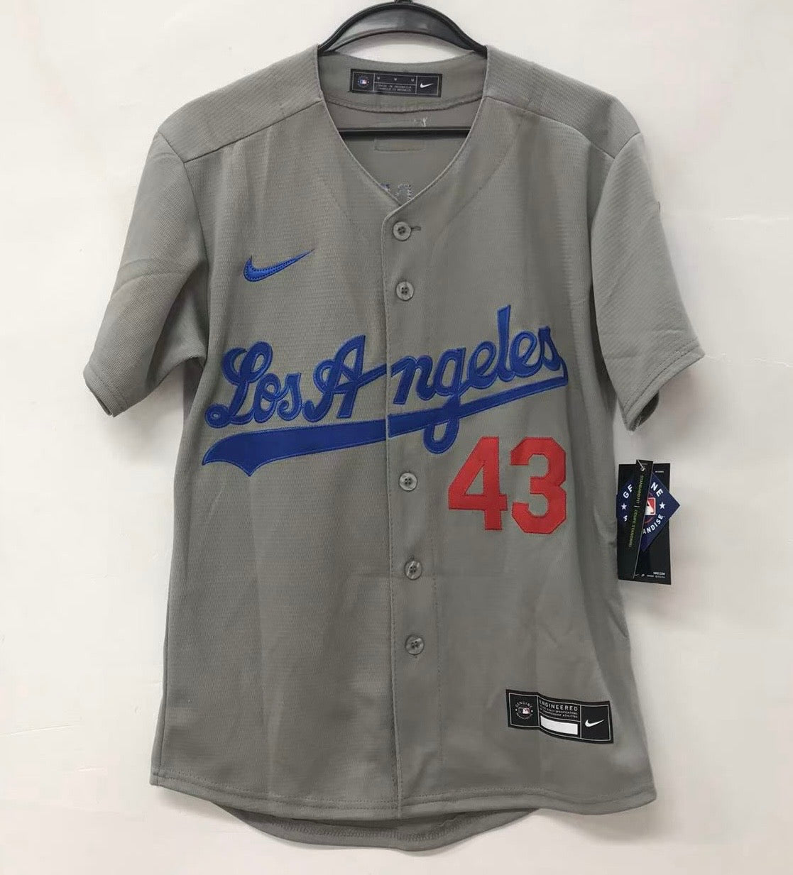 Anthony Banda Los Angeles Dodgers YOUTH Official MLB Nike Jersey gray