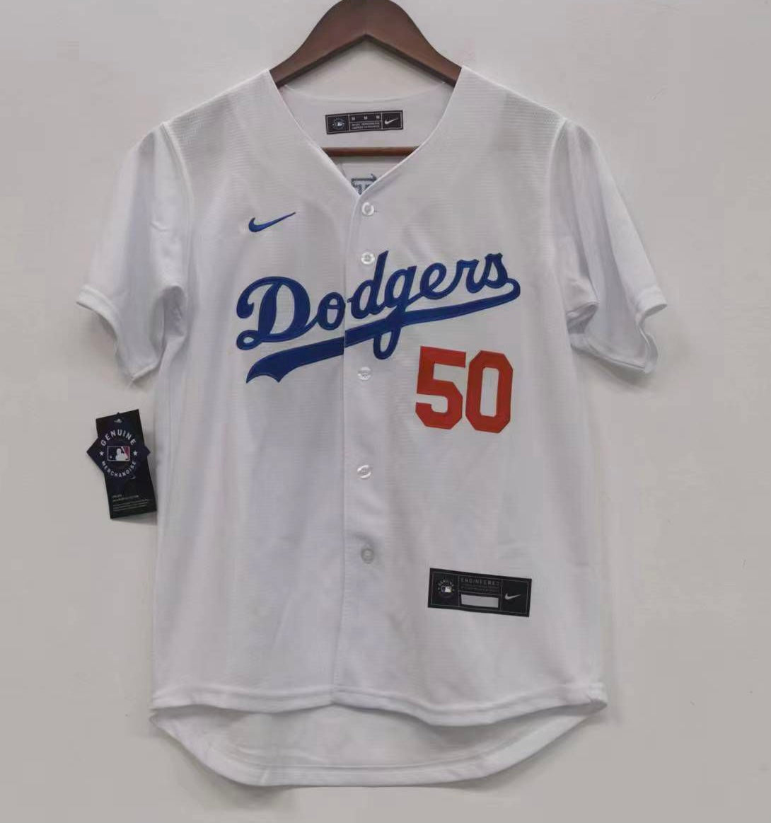 Mookie Betts YOUTH Los Angeles Dodgers Official MLB Jersey white