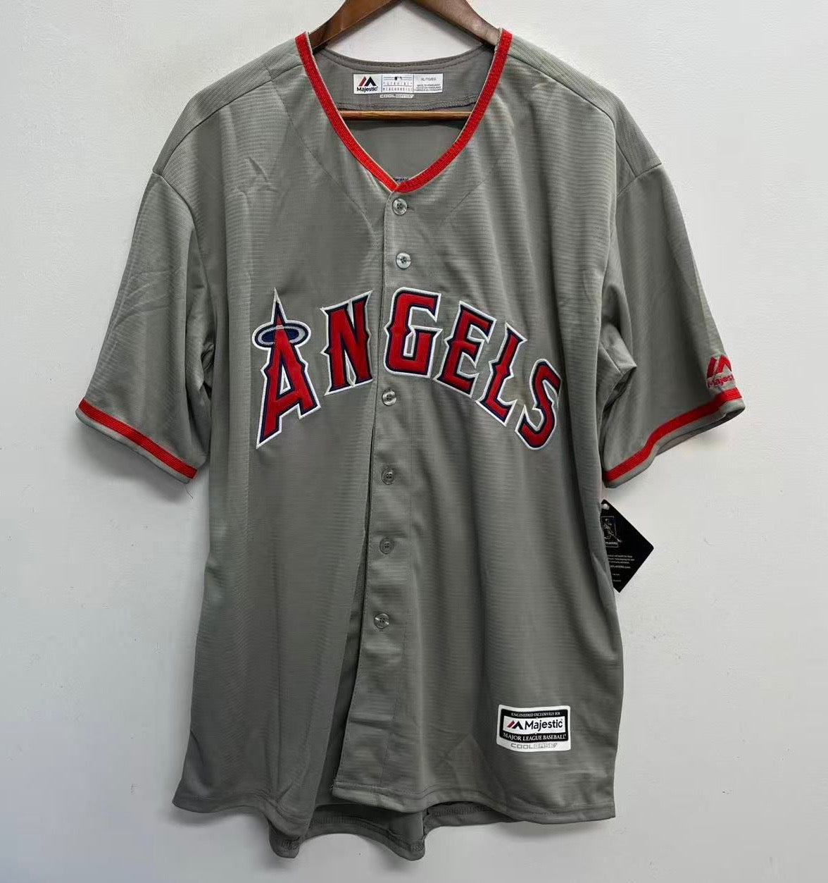 Shohei Ohtani Anaheim Angels Official MLB YOUTH KIDS Majestic Jersey Gray