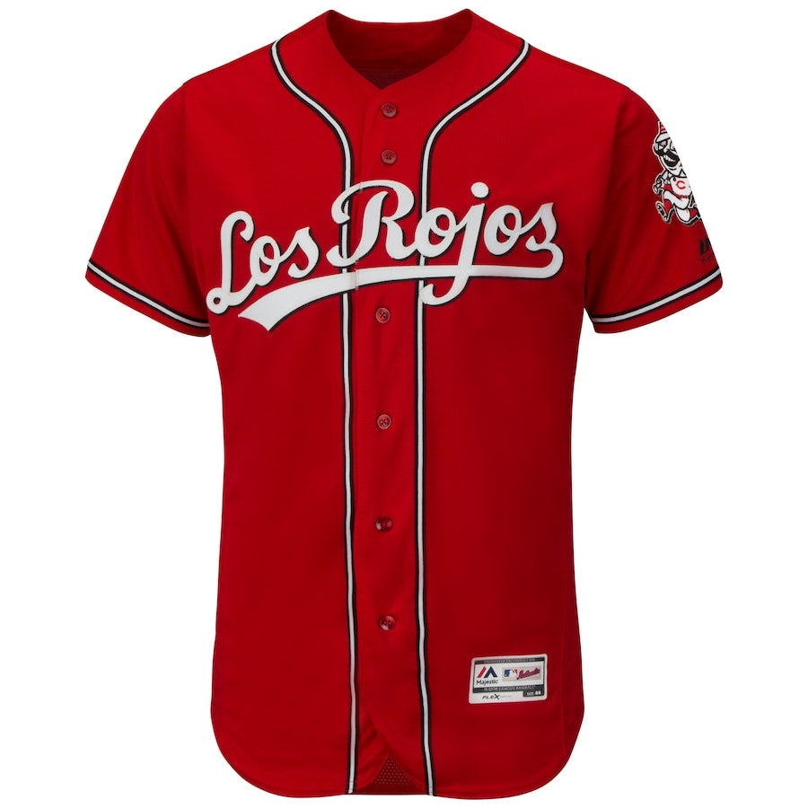 Any Name and Number customized YOUTH KIDS Cincinnati Reds Los Rojas Official MLB Majestic jersey