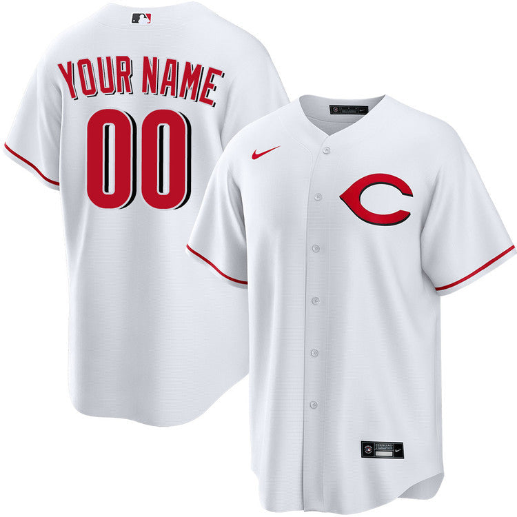 Any Name and Number customized YOUTH KIDS Cincinnati Reds Official MLB Nike jersey white