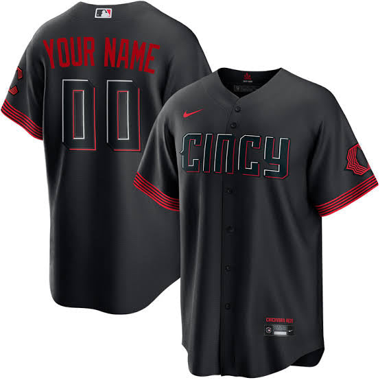 Any Name and Number customized YOUTH KIDS Cincinnati Reds Official MLB Nike City Connect Limited jersey