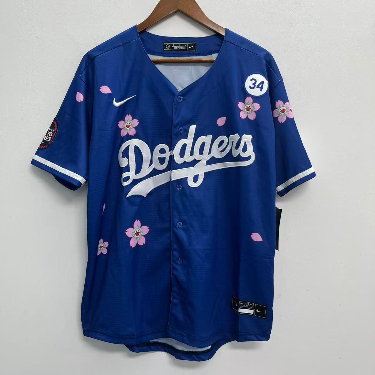 Shohei Ohtani Los Angeles Dodgers YOUTH KIDS Official MLB Nike Jersey Japanese Flowers