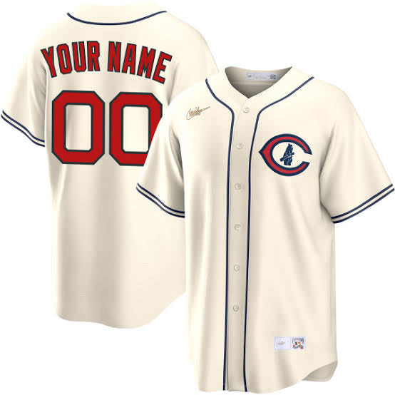Any Name & Number YOUTH KIDS Chicago Cubs Official MLB customized Throwback Jersey