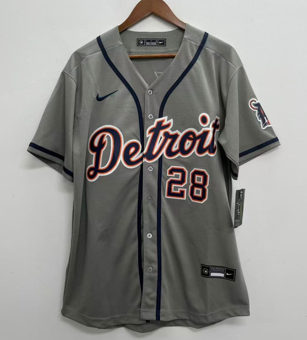 Javier Baez Detroit Tigers Youth Official MLB Nike Jersey gray