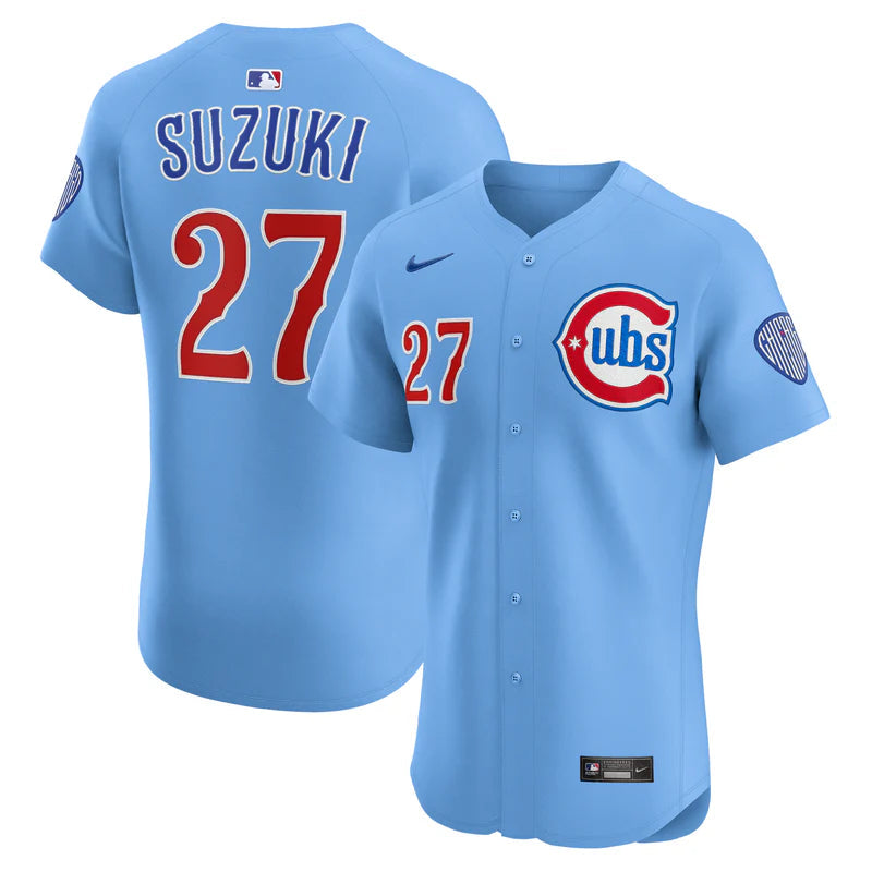 Seiya Suzuki YOUTH KIDS Chicago Cubs Official MLB light blue jersey
