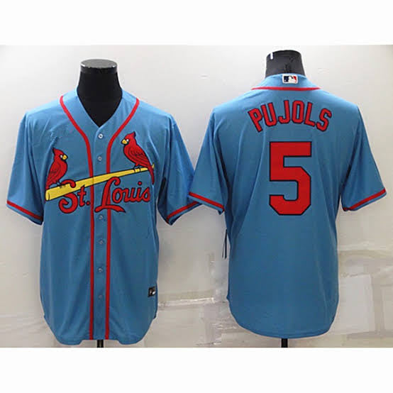 Albert Pujols YOUTH KIDS St. Louis Cardinals Official MLB Majestic Jersey blue