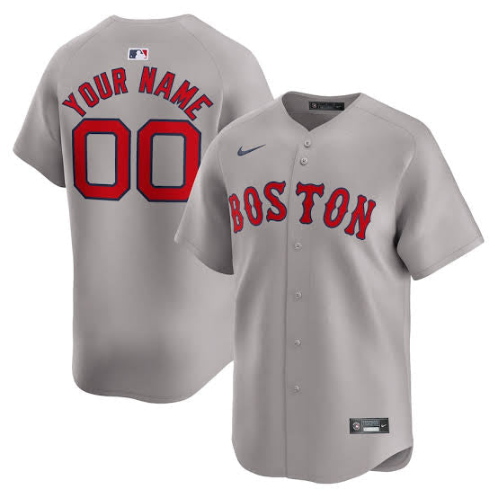 Any Name and Number customized YOUTH Boston Red Sox Official MLB Nike jersey gray