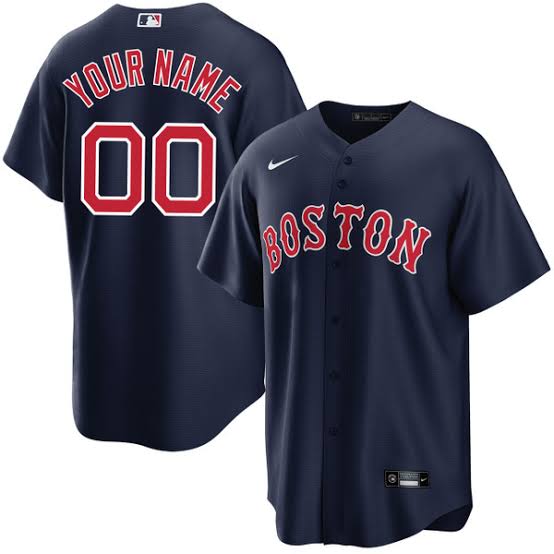 Any Name and Number customized YOUTH Boston Red Sox Official MLB Nike jersey Blue