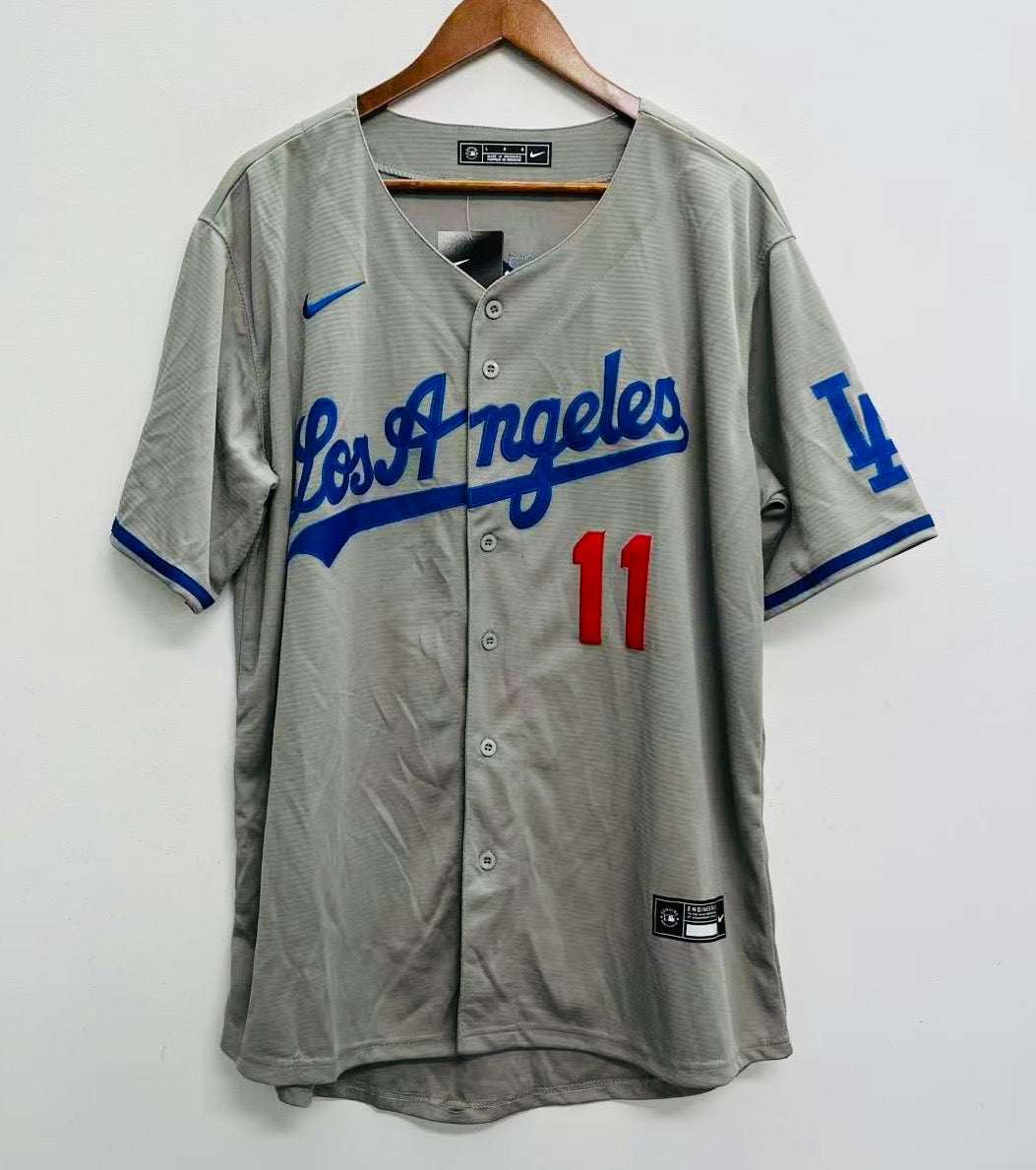 Roki Sasaki YOUTH Los Angeles Dodgers Official MLB Nike Jersey gray