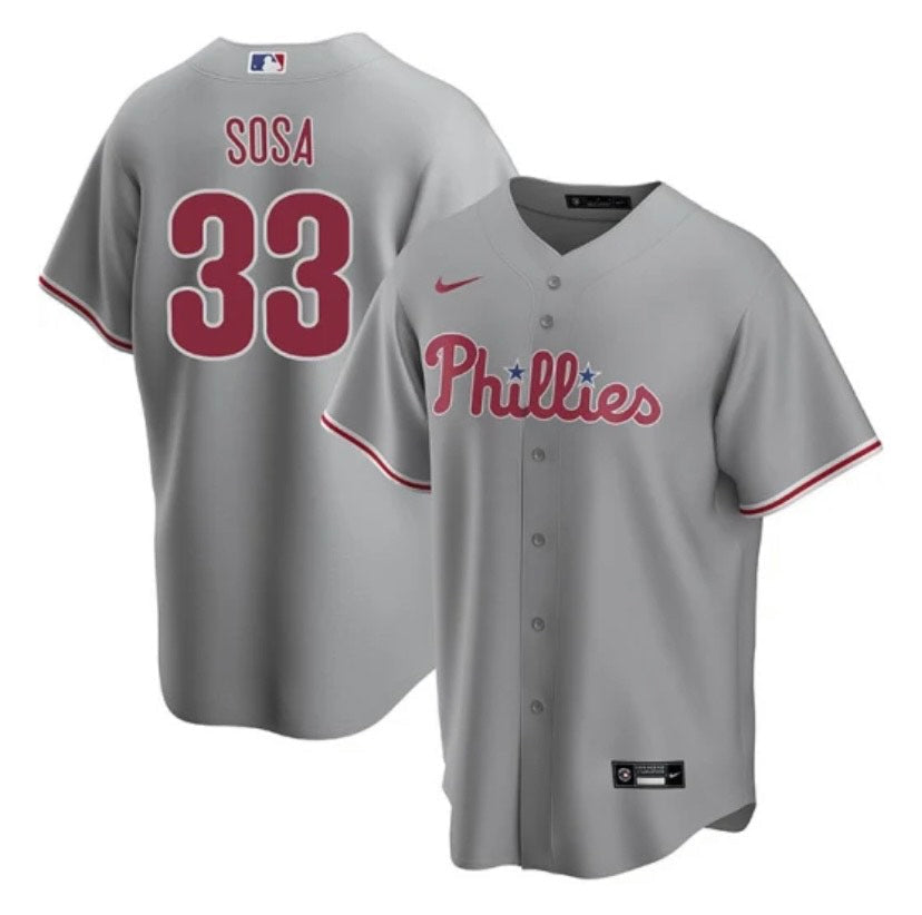 Edmundo Sosa YOUTH Philadelphia Phillies Official MLB Nike Jersey gray