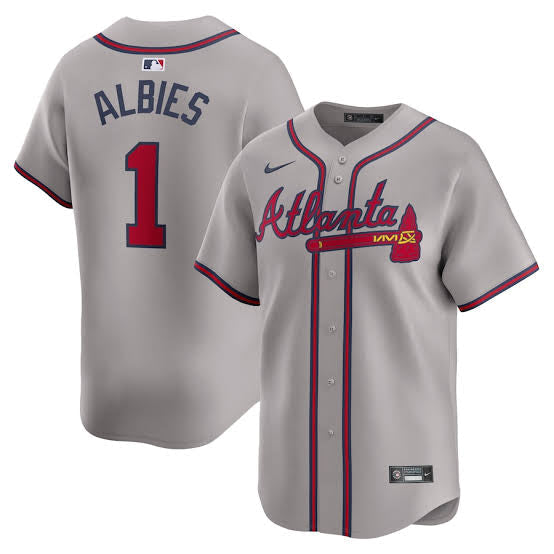 Ozzie Albies YOUTH Atlanta Braves jersey Nike gray