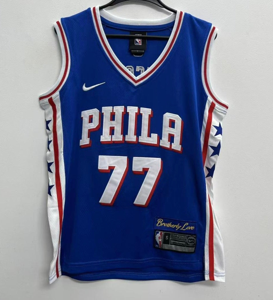 V. J. Edgecombe YOUTH KIDS Philadelphia 76ers Official NBA Jersey blue