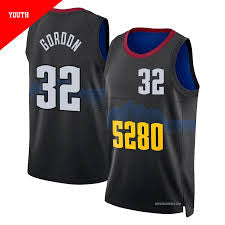 Aaron Gordon YOUTH KIDS Denver Nuggets Official NBA Nike Jersey black