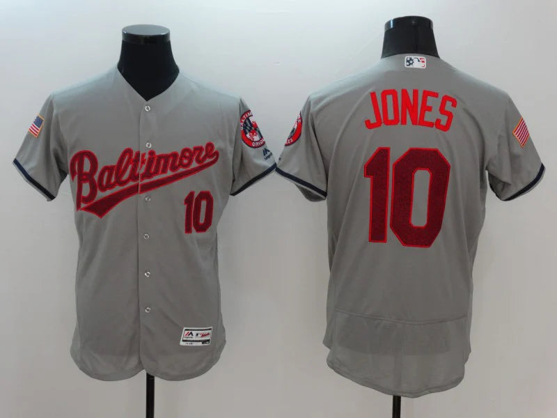 Adam Jones Baltimore Orioles jersey Majestic gray