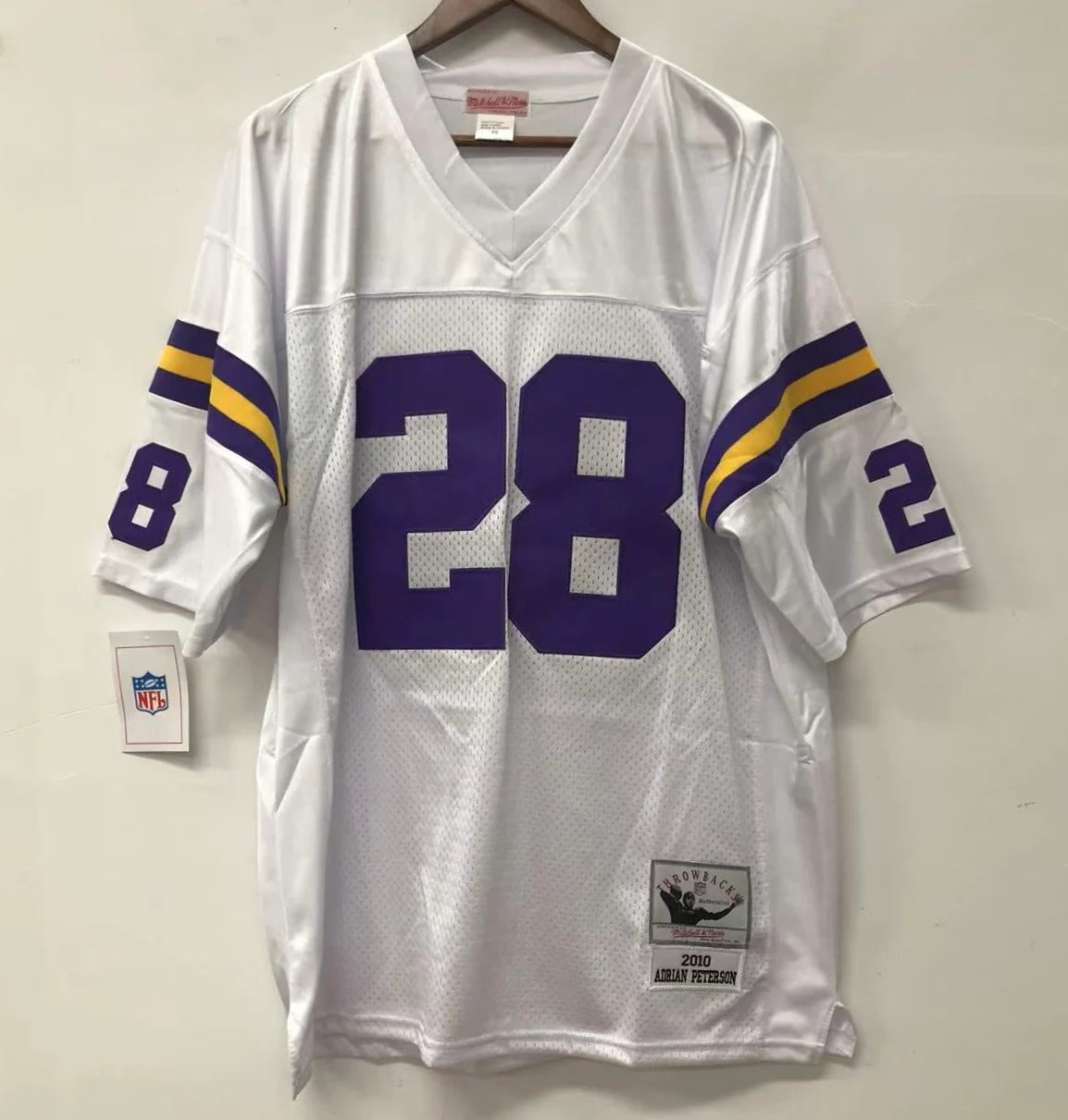 Adrian Peterson Minnesota Vikings Jersey Mitchell & Ness white