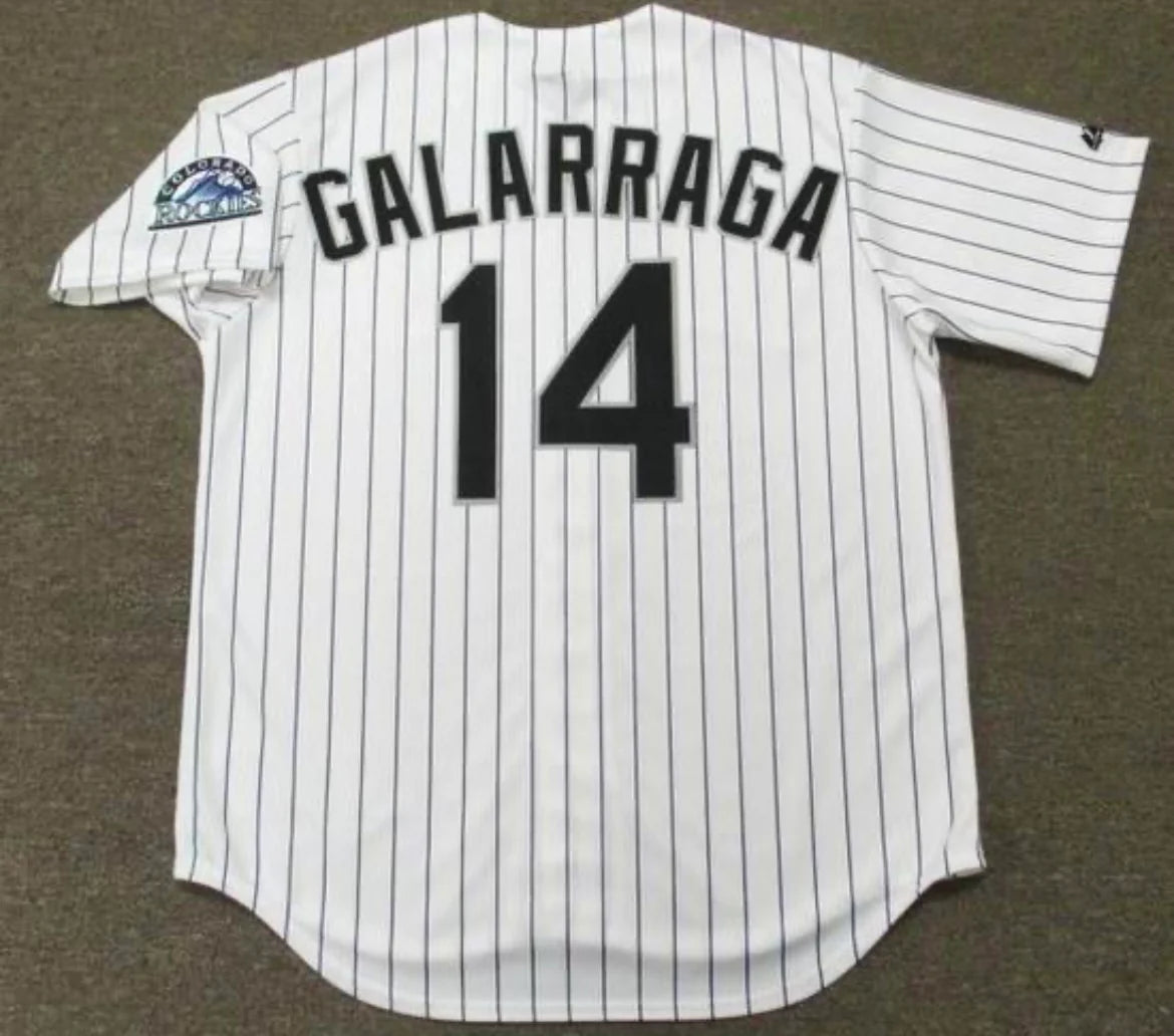 Andres Galarraga Colorado Rockies Official MLB Majestic Jersey white