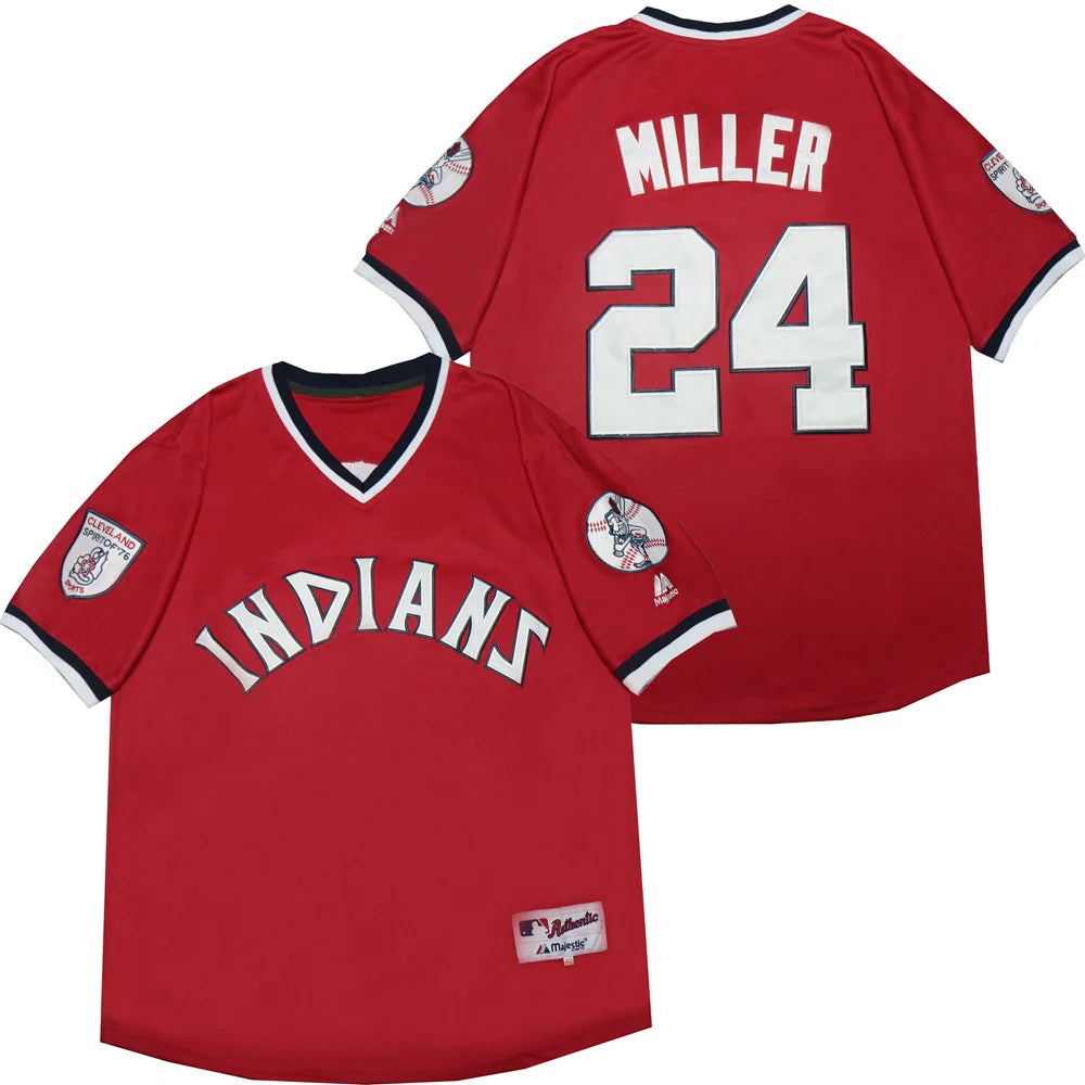 Andrew Miller Cleveland Indians Jersey Majestic Red